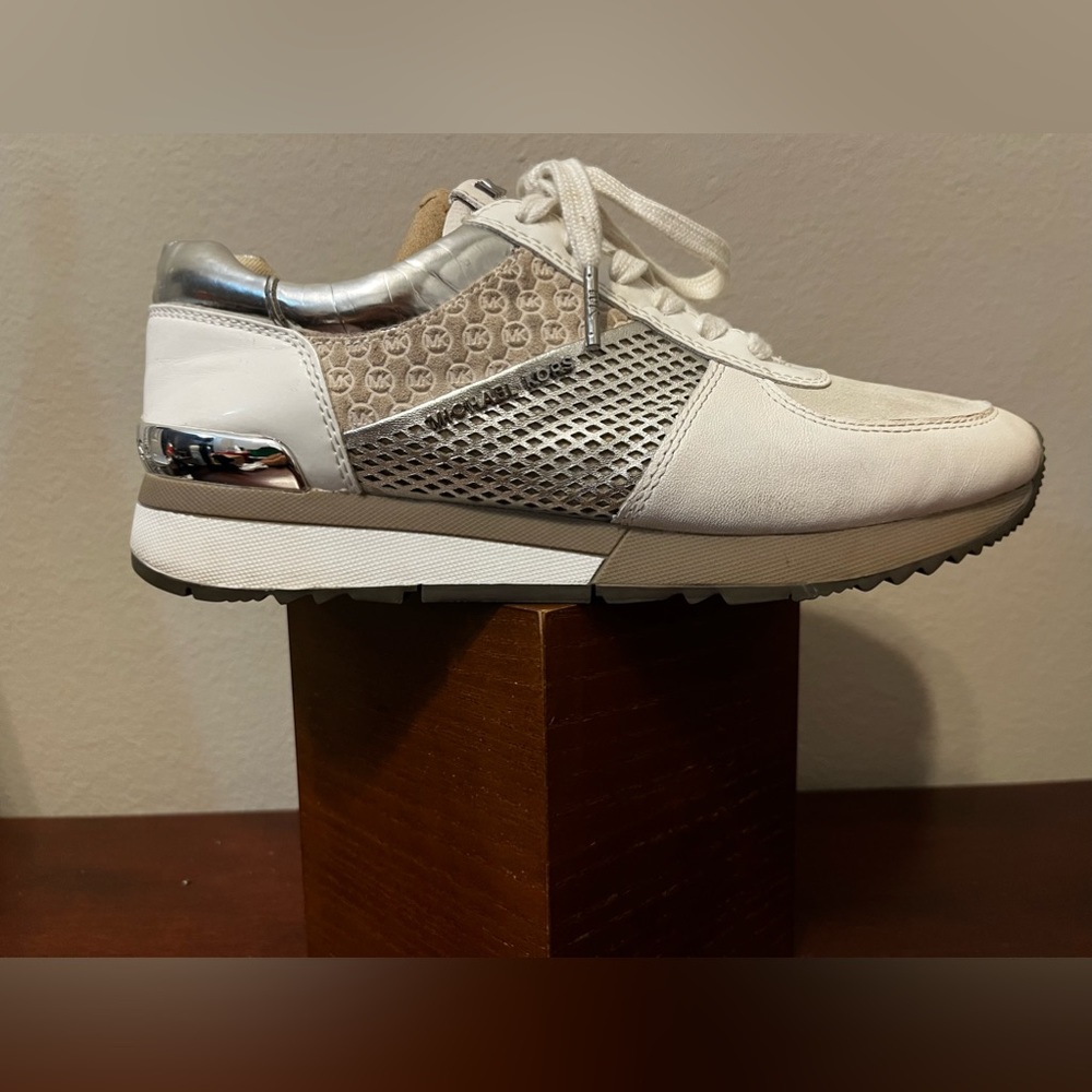 MICHAEL KORS, Off White & Metallic, Day sneakers